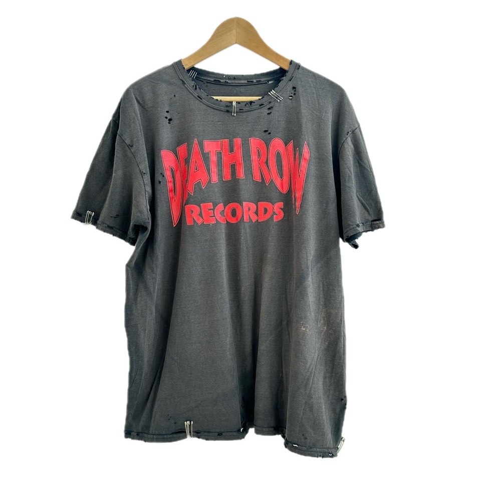 Death Row Records Destroyed Safety Pin Tee